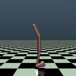 Walker2d rollout after introducing a dynamics defect