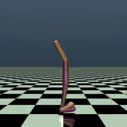Walker2d rollout after fine-tuning the dynamics model