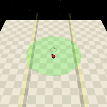 PointCircle constrained rollout generated by MPDiffuser